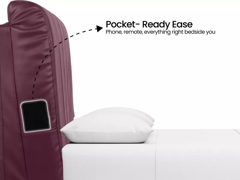 Regal Queen Bed with Burgundy Leatherite